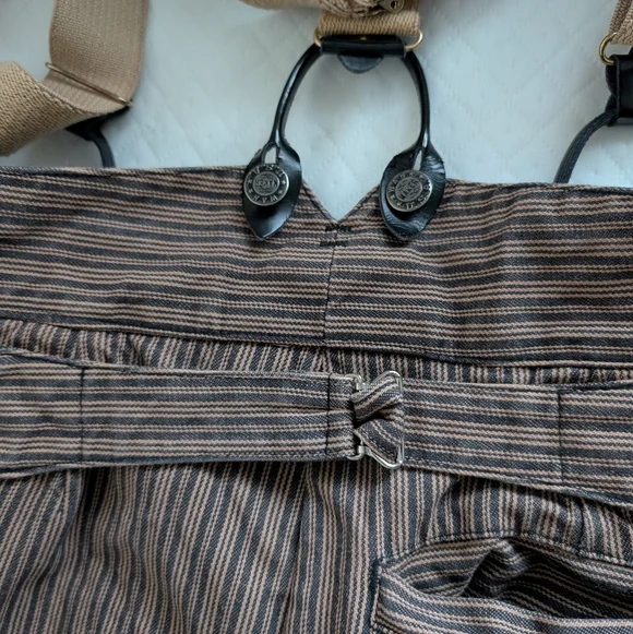 Wah Maker Men's Size 36 Canvas Duckin Frontier Western Vintage Pants suspenders